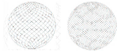 2-nozzle (left) and 4-nozzle spray pattern (right)